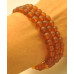 Lot of 3 cognac unpolished round beads amber bracelet  6 mm.